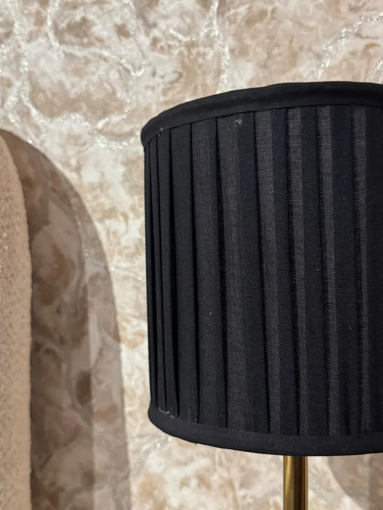 Tilda Black Marble Base Table Lamp real view 3