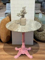 Avalon Sawar Marble Restaurant Table with Metal Legs - Large thumbnail 2