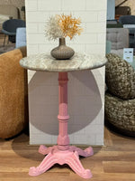 Avalon Sawar Marble Restaurant Table with Metal Legs - Small thumbnail 1