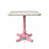 Calloway Sawar Marble Restaurant Table with Metal Legs - Medium
