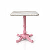 Calloway Sawar Marble Restaurant Table with Metal Legs - Small