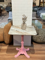 Calloway Sawar Marble Restaurant Table with Metal Legs - Medium thumbnail 2