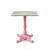 Summit Sawar Marble Restaurant Table with Metal Legs - Small