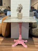 Summit Sawar Marble Restaurant Table with Metal Legs - Large thumbnail 1