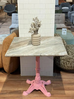 Summit Sawar Marble Restaurant Table with Metal Legs - Large thumbnail 2