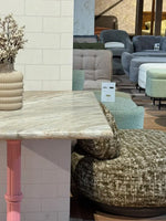 Summit Sawar Marble Restaurant Table with Metal Legs - Large thumbnail 5