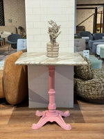 Summit Sawar Marble Restaurant Table with Metal Legs - Medium thumbnail 1