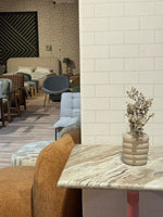 Summit Sawar Marble Restaurant Table with Metal Legs - Medium thumbnail 5