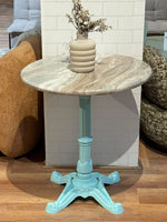 Haven Sawar Marble Restaurant Table with Metal Legs - Medium thumbnail 2