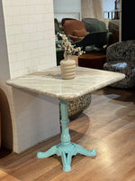 Ridgeway Sawar Marble Restaurant Table with Metal Legs - Large thumbnail 3