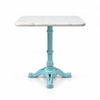 Beacon White Banswara Marble Restaurant Table with Metal Legs - Medium