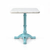 Beacon White Banswara Marble Restaurant Table with Metal Legs - Small