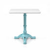 Whitley White Banswara Marble Restaurant Table with Metal Legs - Medium