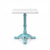 Whitley White Banswara Marble Restaurant Table with Metal Legs - Small