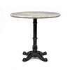 Crestwood Sawar Marble Restaurant Table with Metal Legs - Large