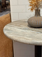 Crestwood Sawar Marble Restaurant Table with Metal Legs - Small thumbnail 3