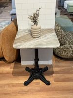 Hartley Sawar Marble Restaurant Table with Metal Legs - Small thumbnail 2