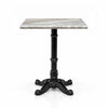 Dalton Sawar Marble Restaurant Table with Metal Legs - Medium