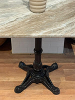 Dalton Sawar Marble Restaurant Table with Metal Legs - Large thumbnail 2