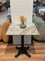Dalton Sawar Marble Restaurant Table with Metal Legs - Medium thumbnail 1