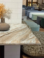 Dalton Sawar Marble Restaurant Table with Metal Legs - Medium thumbnail 5