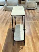 Hugo 2-Tier Marble Console Table with Metal thumbnail 5