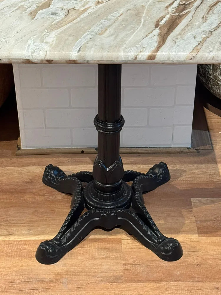 Hartley Sawar Marble Restaurant Table with Metal Legs - Medium real view 3