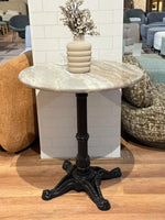 Crestwood Sawar Marble Restaurant Table with Metal Legs - Medium thumbnail 3